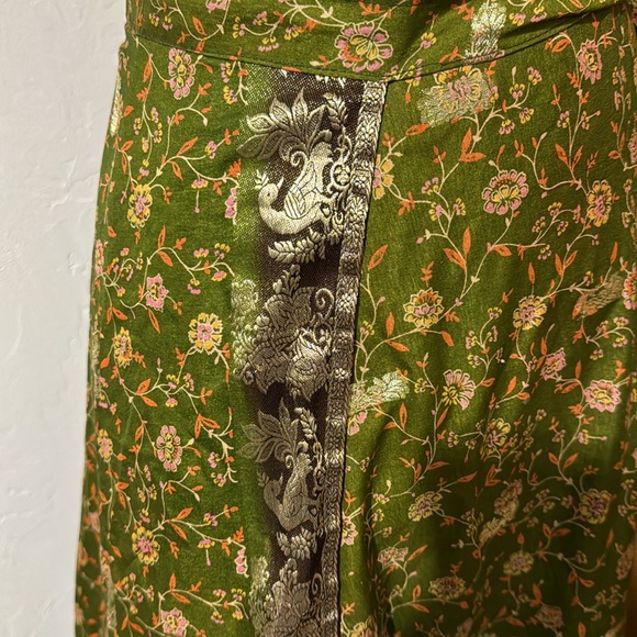 No brand reversible silk boho floral wrap skirt size OS - Picture 4 of 12